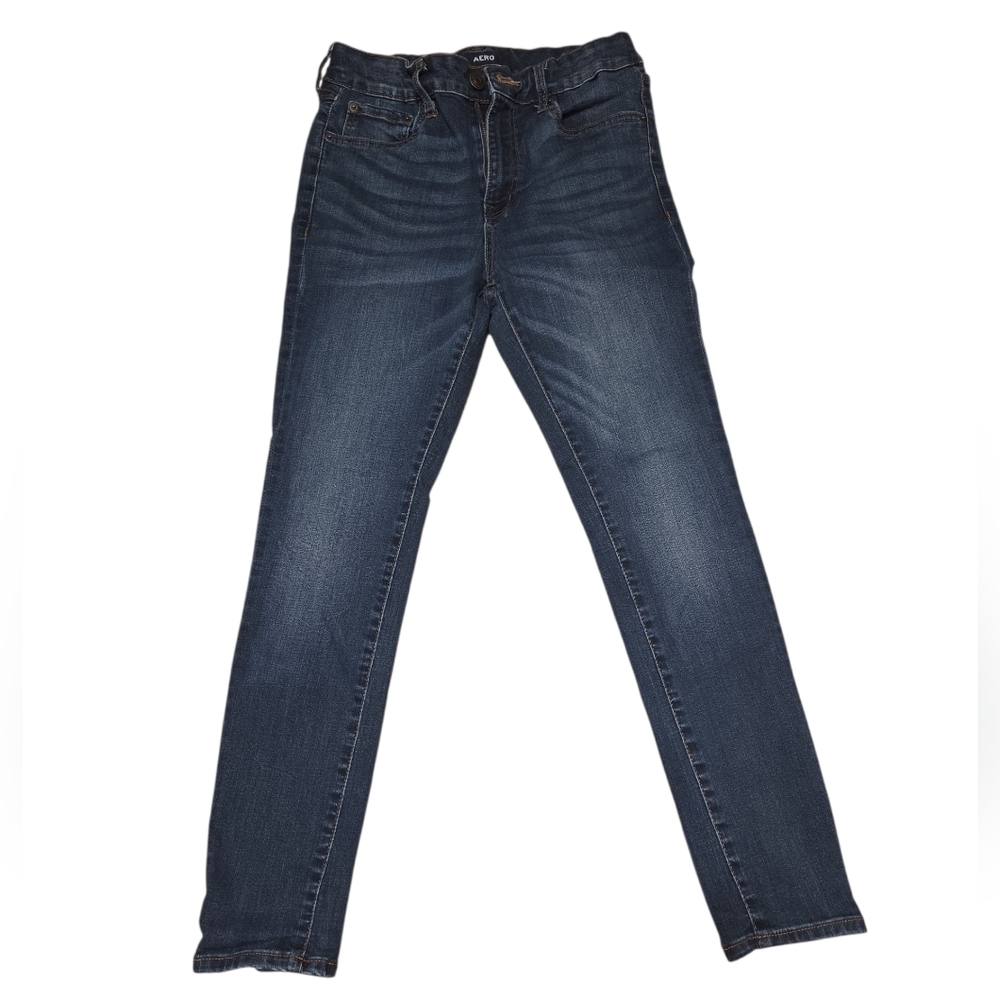 Aeropostale Dark Blue Straight Leg Jeans for Women